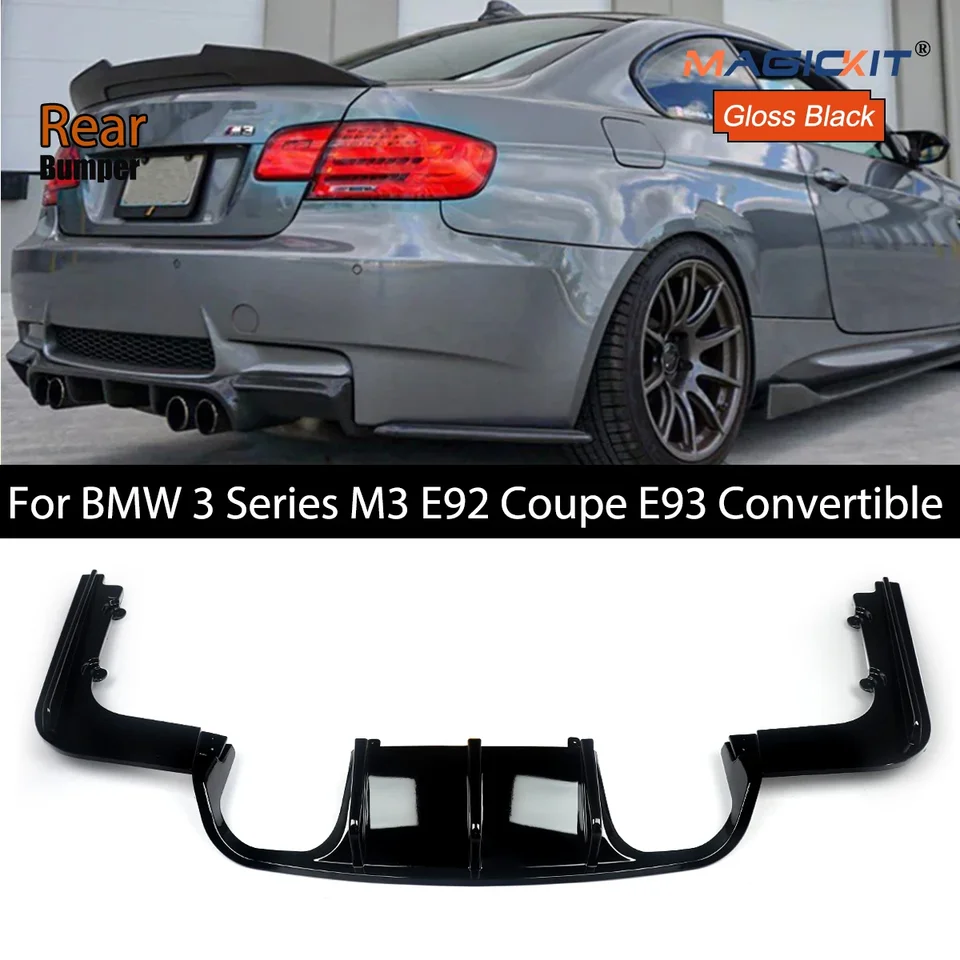 Spojler pier na zadný nárazník pre auto pre BMW 3 Series E92 Coupe E93 Convertible M3 2008 -2013 Zadný difúzor uhlíkové vlákno