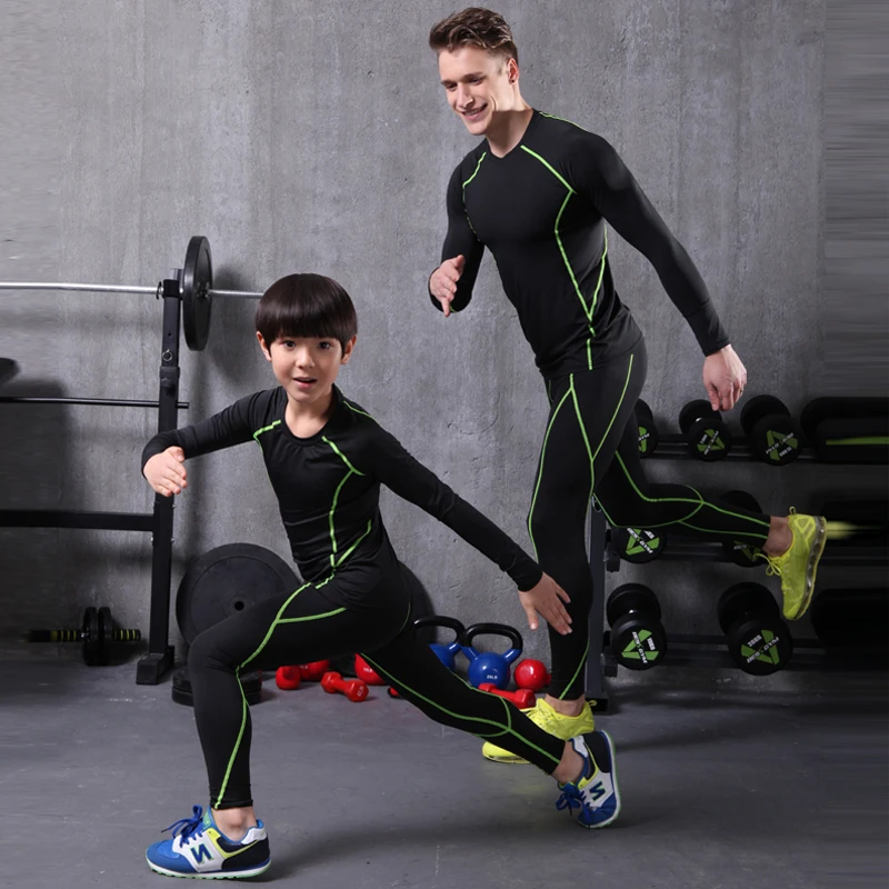 SPOLOČNOSŤ FOOTMATION Kompresia Tesné spodné prádlo vonkajšie joggingové športové oblečenie Men Fitness Sportswear Dry Fit Fitness