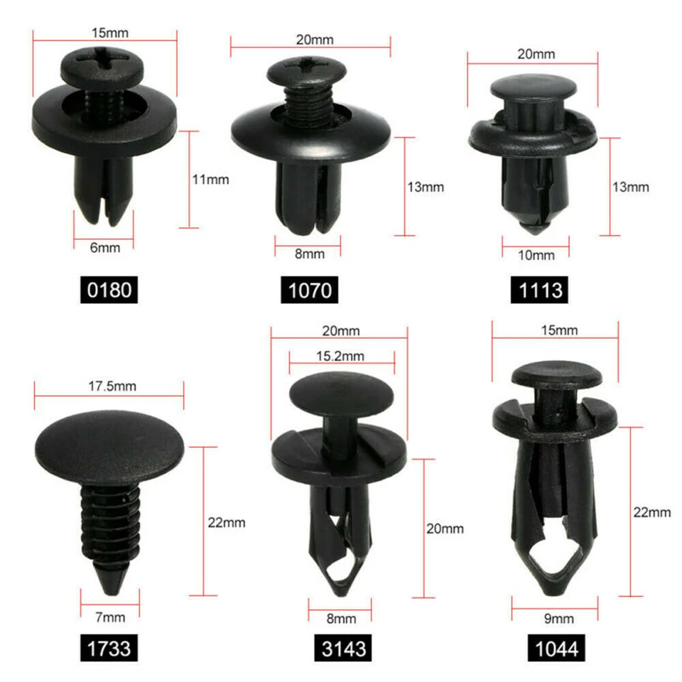 Spona sponky zmiešané autá Body Push Drheer Pin Nivet Bumper Dvere pre Honda Civic Fit City Cry Cry Accord CB500 CB650R
