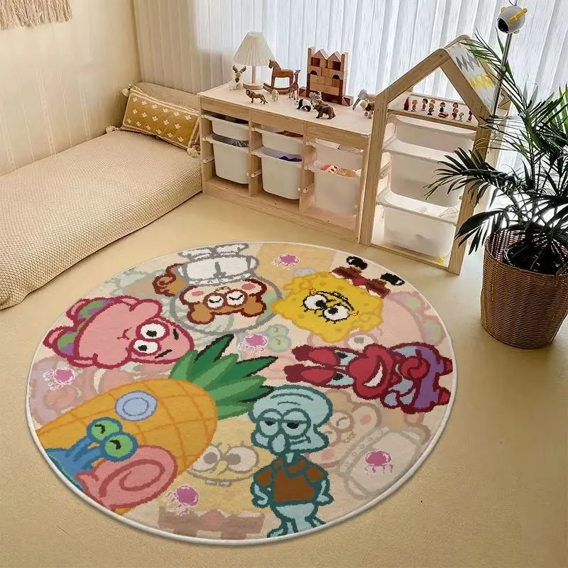 Spongebob koberec spálňa kruhový koberec výzdoba