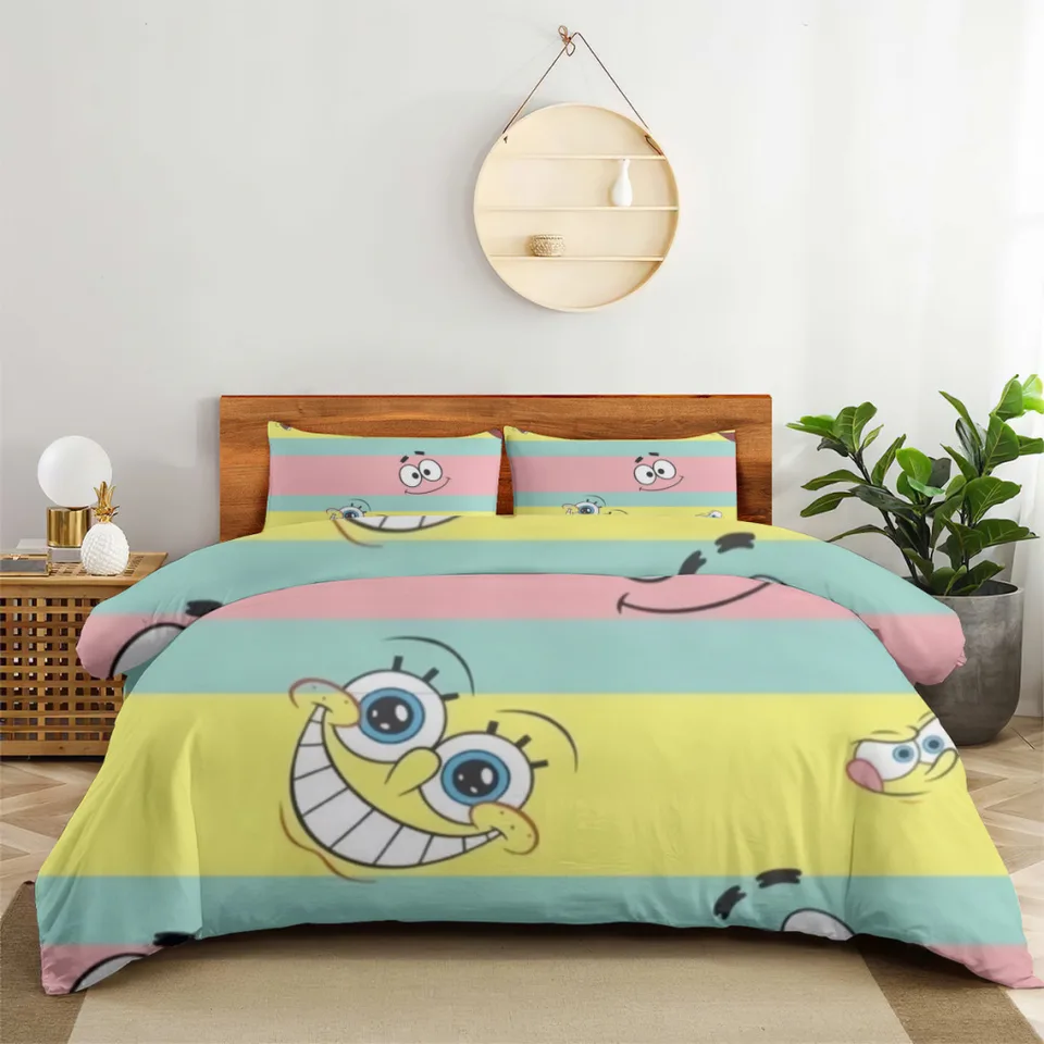SpongeBob Squarepants Bed Bedy Set Prekrývky prikrývky prikrývka Difle Bedding