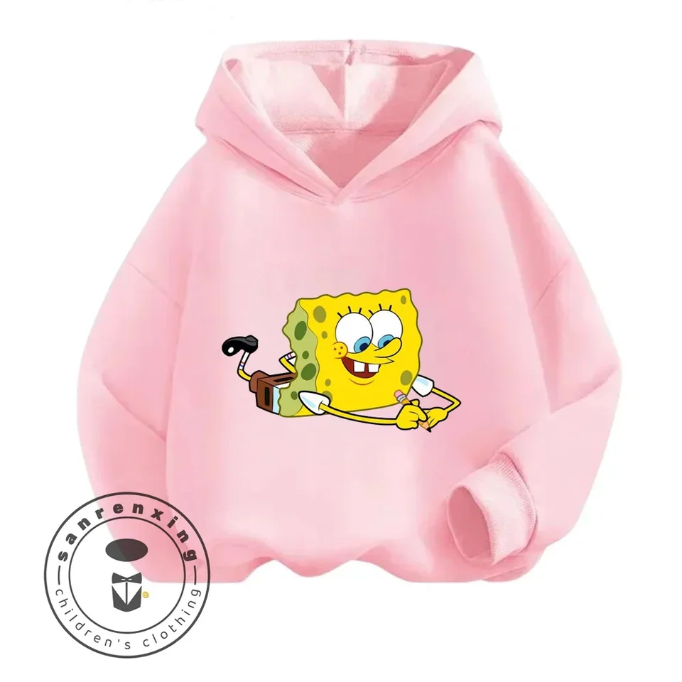 SpongeBob Squarepants Cartoon odolný praktický a cenovo dostupný detský jesenný a zimný super lacný roztomilý mikina s dlhým rukávom