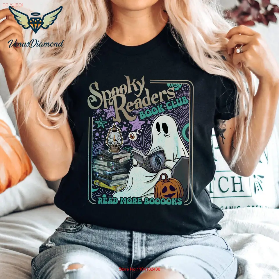 Spooky Readers Book Club tričko trón trónu Glass Ghost Acotar Merch Tog SJM Bookish Halloween dlhé alebo krátke rukávy