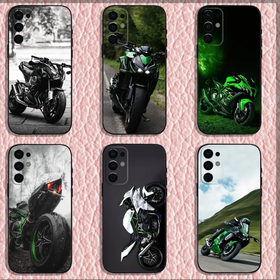 Sport Bike K-Kawasakis Telefónny puzdro pre Samsung S24, S21, S22, S23, S30, Ultra, S20, Plus, Fe, Lite, Note, 10,9,5 G čierna mäkká škrupina