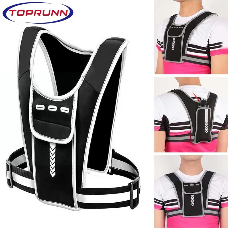 Sport Vest Phone Bag Reflex Cycling Batoh Multifunkčný telefón hrudník Lightweight pre vonkajšiu jazdnú turistiku