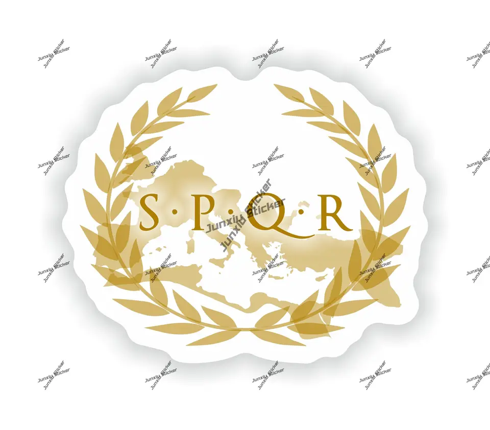 SPQR Rome Lazio Coat of Arms Sticker Taliansko Nálepky pre automobilový nárazník Kniha Chladnička Helma prilba náradia Dvere Hard Hat Todack Truck Truck