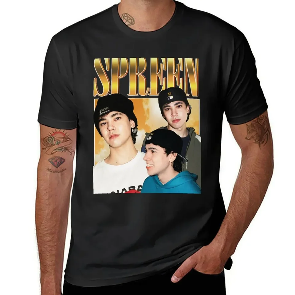 Spreen Streamer Vintage Retro Design Tričko estetické oblečenie chlapci biele blúzka pánske pánske tričko grafika