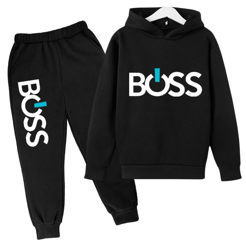 Spring Autumn Boys Dievčatá Príležitostný módny tlač Pullover s dlhým rukávom Tops-Toily+Panty Tracksety 4-14 rokov Detské oblečenie