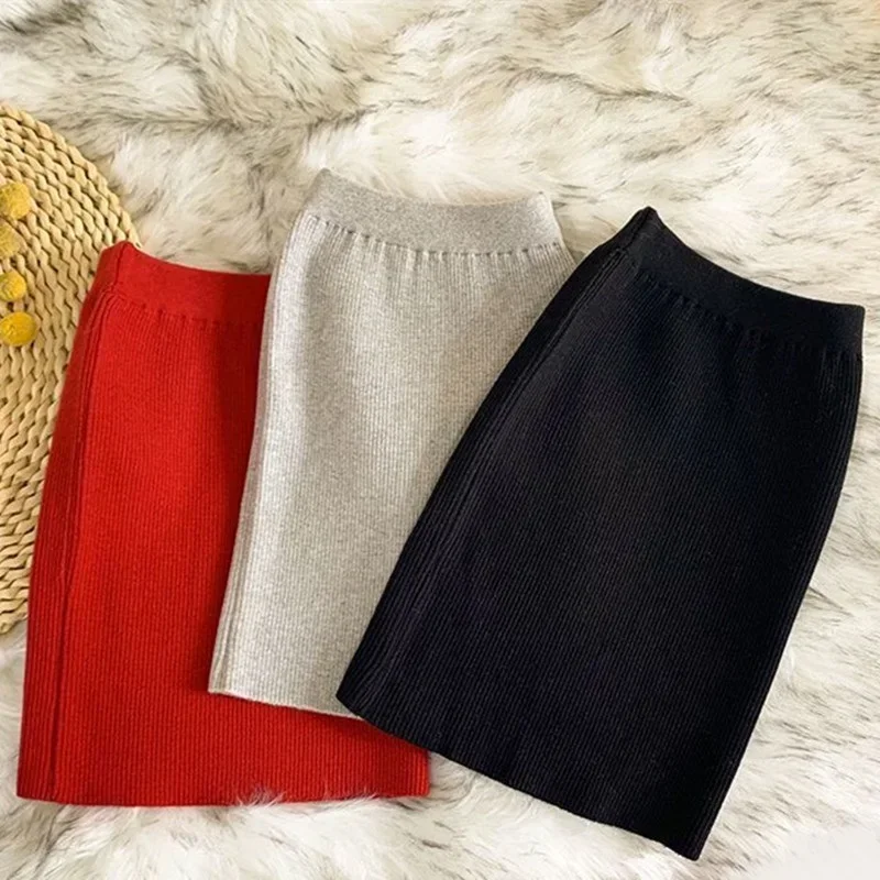 Spring Autumn Winter Baby batoľa pružné sukne Bodycon Dievčatá pletené sukne sukne sukne pre deti