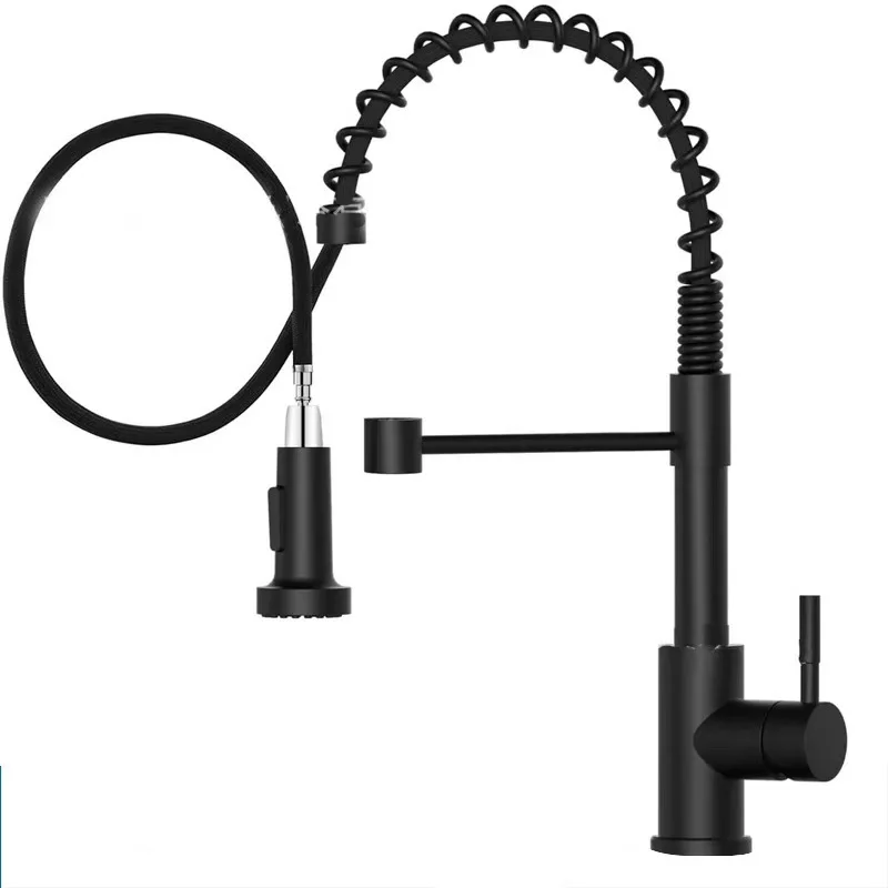 Spring Faucet Pull Kitchen Cool a horúca multifunkčná teleskopická rotujúca umývacia kotlina Faucet