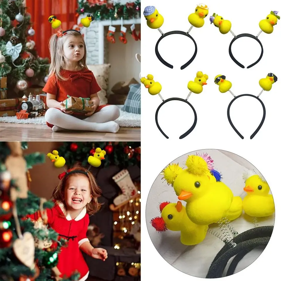 Spring Hair Clip Cute Little Yellow Duck Anime Hairpin čelenka večierku