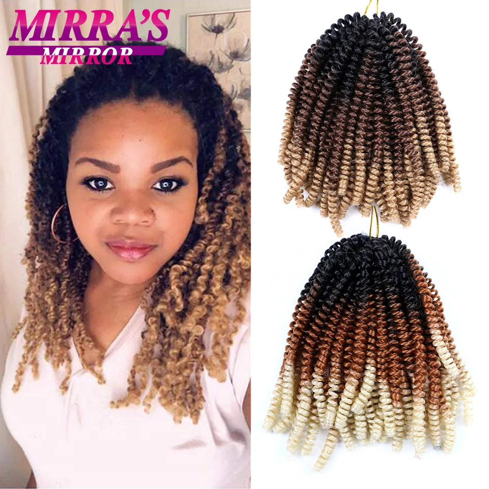 Spring Twist opletenie vlasov bomba Twist Hair Syntetické vlákno Fluffy Twist háčkované vrkočky Vysokotextové vlasy pre ženy 8 palcov