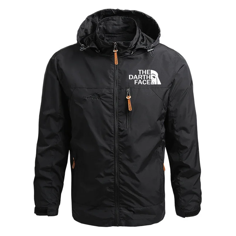 Spring Windproof Mikina Slávna outdoorová značka Logo Darth Face tlač