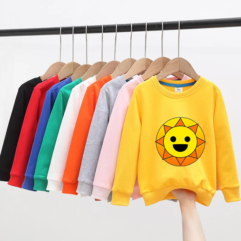 Sprunki mikina bavlníka Vysoko kvalitné oblečenie Karikatúra anime hra postava Príležitostné posádky krk viacfarebné topy Darček pre deti