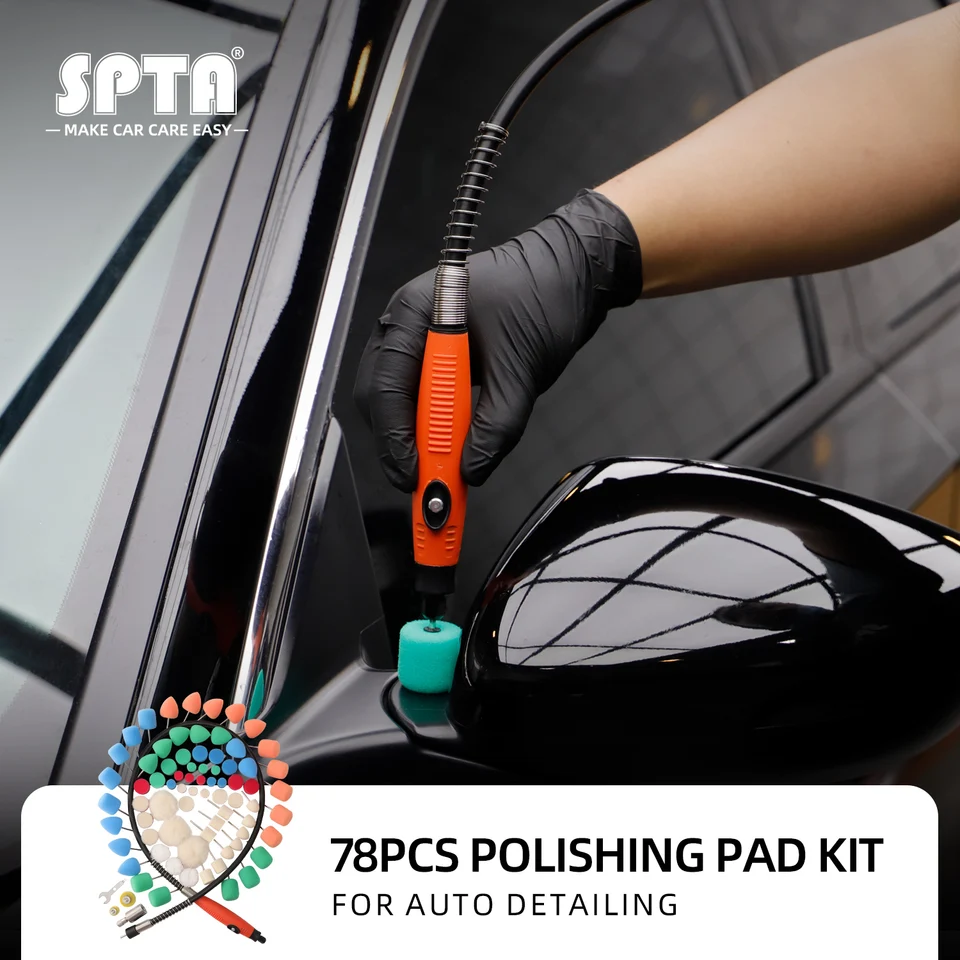 SPTA Mini leštiaca špongia Flexibilná auto detaily predlžovacie náradie M14 Závit súprava pre automatické rotačné leštenie stroja