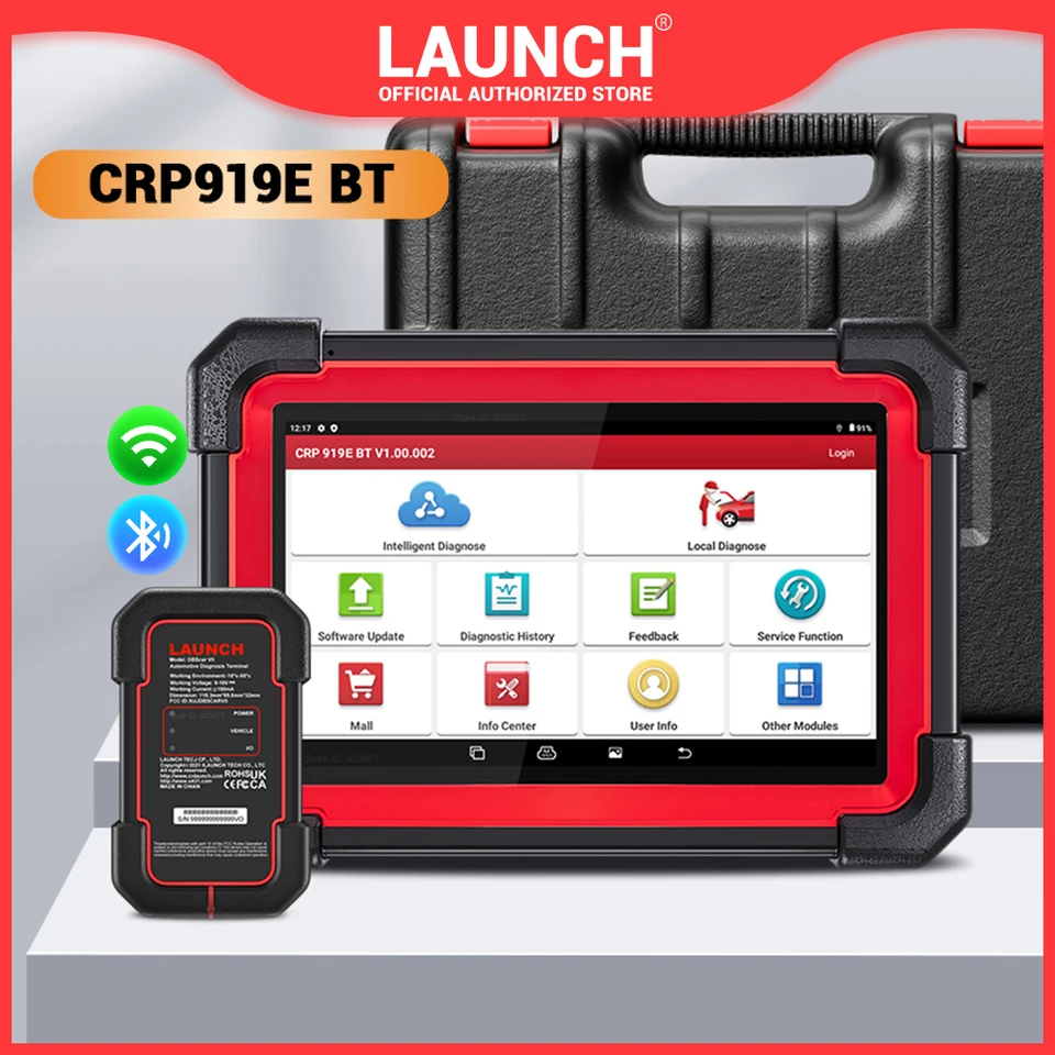 Spustenie X431 CRP919E BT Elite OBD2 Scanner, bezdrôtový obojsmerný skenovací nástroj, kódovanie ECU, CANFD a Doip, FCA AutoAuth Full System 2yrs 2yrs