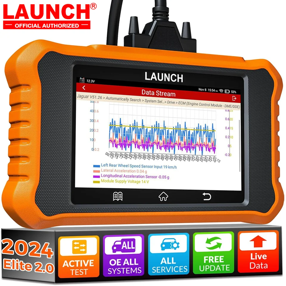Spustite X-431 Creader Elite V2.0 pre Jaguar pre Land Rover All System CAR Diagnostic Tool Online ECU Coding Active Test OBD SCAN