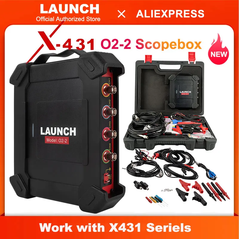 Spustite X-431 osciloskop O2-2 SOCEBOLBOX Analizador 4 kanály Tester kompatibilný s X-431 PAD VII, Pad V, Pad V Elite, Pad III