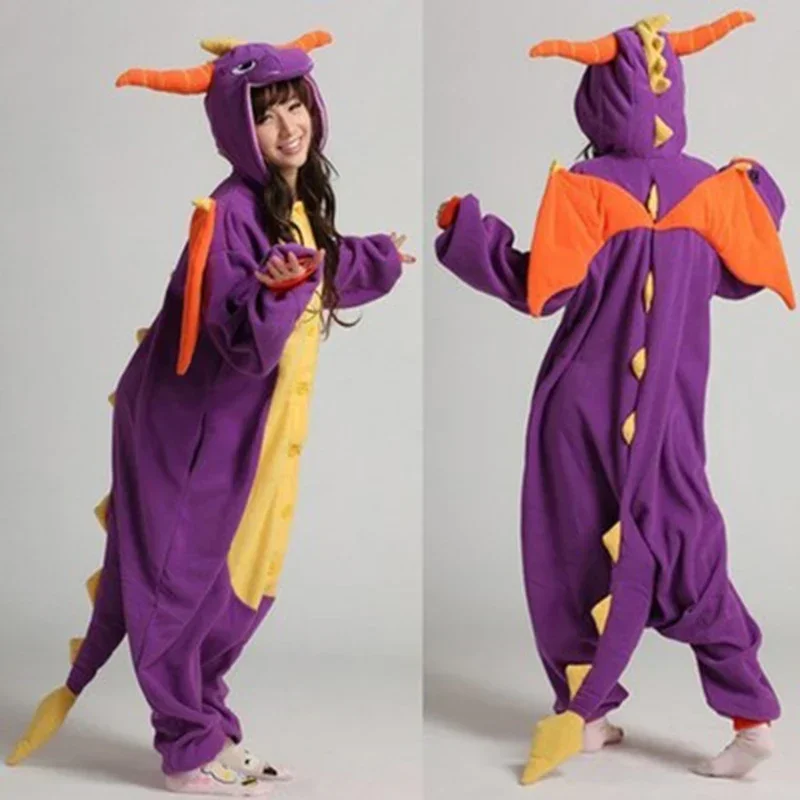 Spyro dospelé deti Cosplay kostýmy fialové dračie jednotky pre unisex tanečné fantastické pyžamy Halloween blízko roka darček MB14