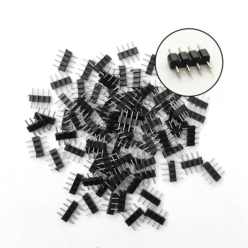 Spájka 4 PIN 5 PIN Terminálových konektorov ihla 4pin RGB 5PIN RGBW samec adaptér konektora pre 3528 5050 LED pásma LED pásma