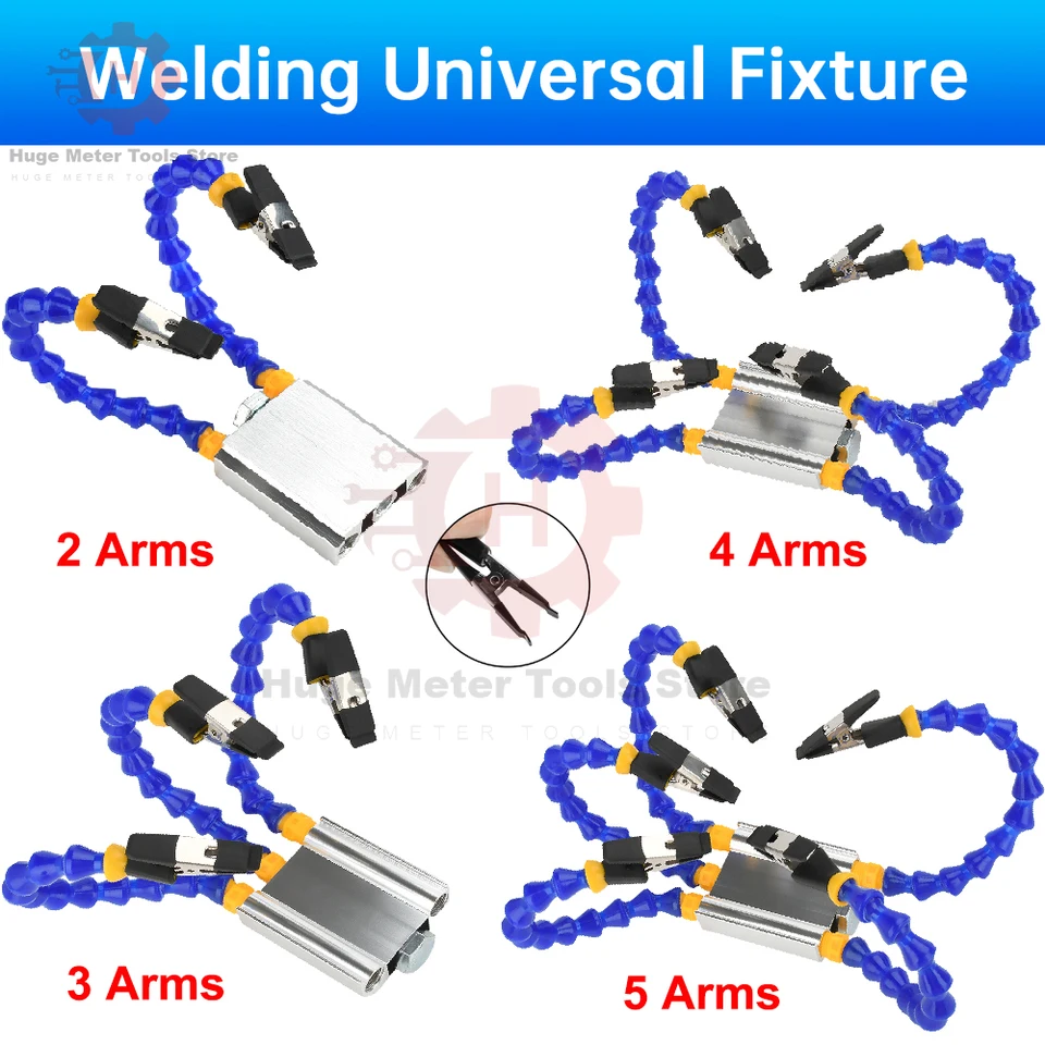 Spájkovanie pomoci s lavicami Clamp Clamp s 3/3/4/5 Arms Flexibilné železo Arms Solder pre elektronické dosky opravy DIY svietidlá