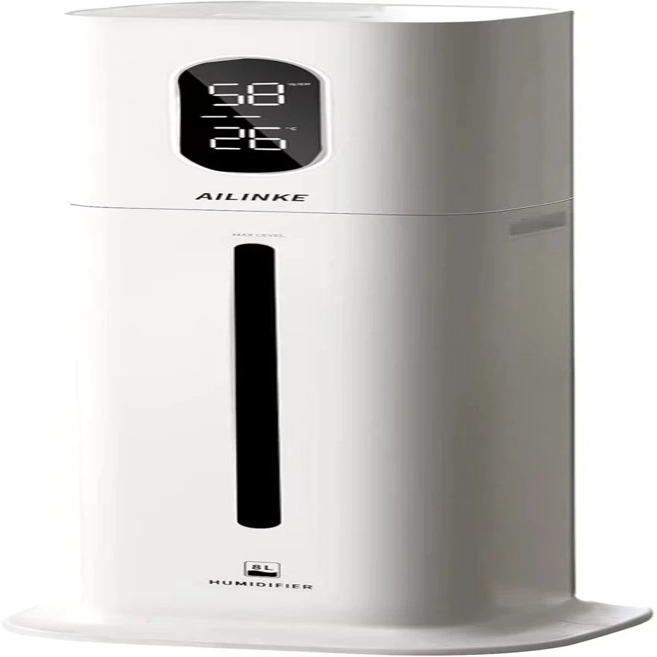 Spálňa veľká miestnosť, Ailinke 2.1gal/8l Humidifiers Veľký ultrazvukový vrchný zvlhčovač