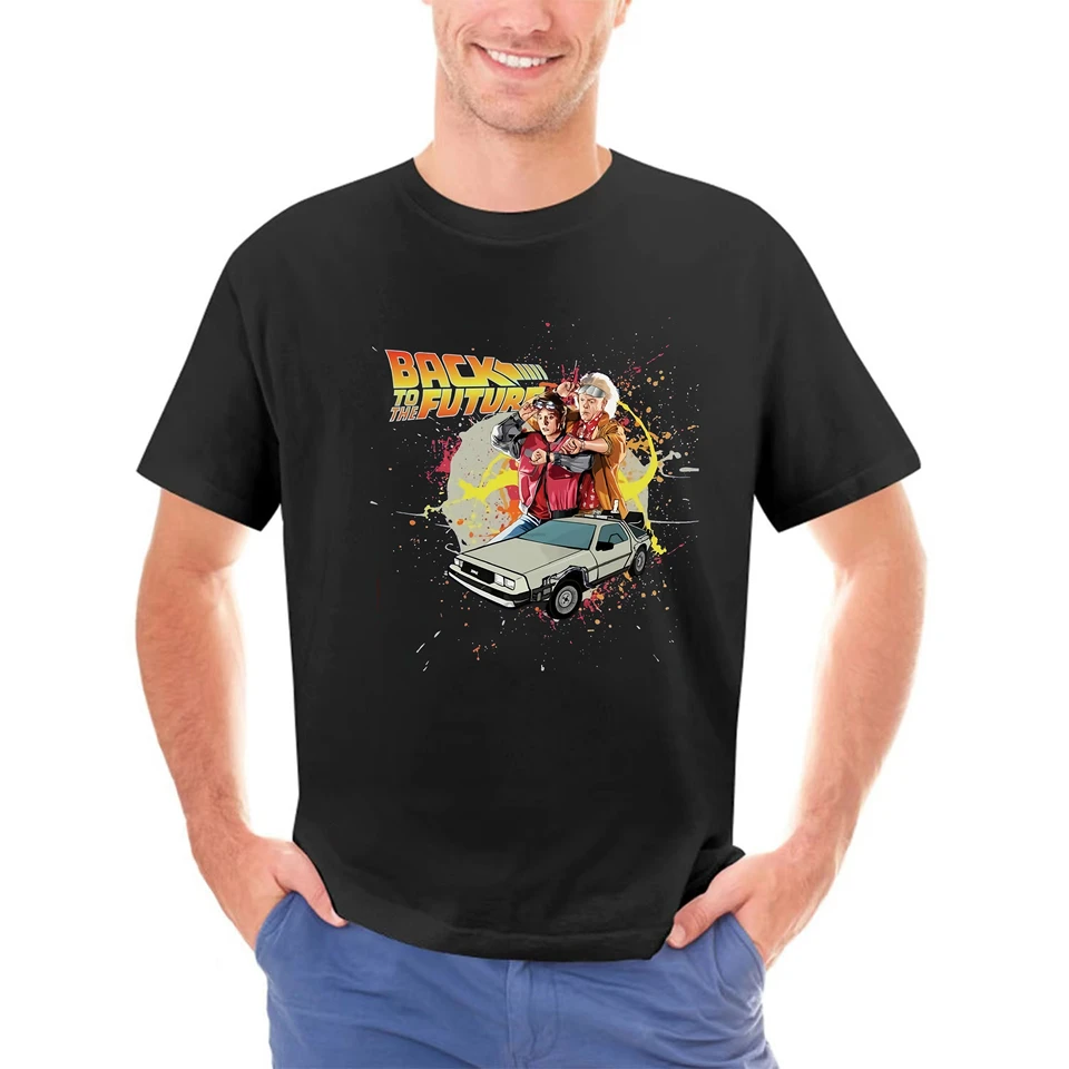Späť na Future pánske tričko DeLorean Marty McFly Hoverboard Gift Film S-5XL