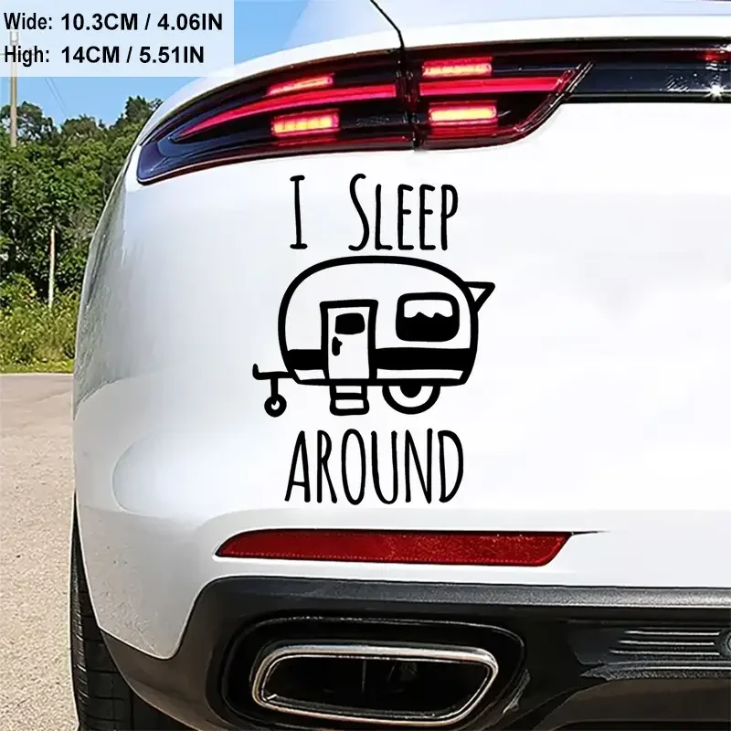 Spím okolo nálepky na kemperové auto pre notebook pre laptop fľašu Truck Telefón Nástenné okenné okno