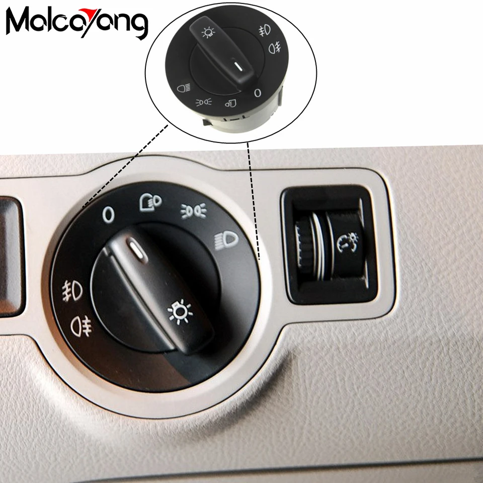 Spínač ovládacieho spínača gombíka pre spínač svetlometov pre VW Caddy III Touran J-Etta Golf V VI 5 6 J-Etta Passat B6 CC Rabbit 1K0941431N