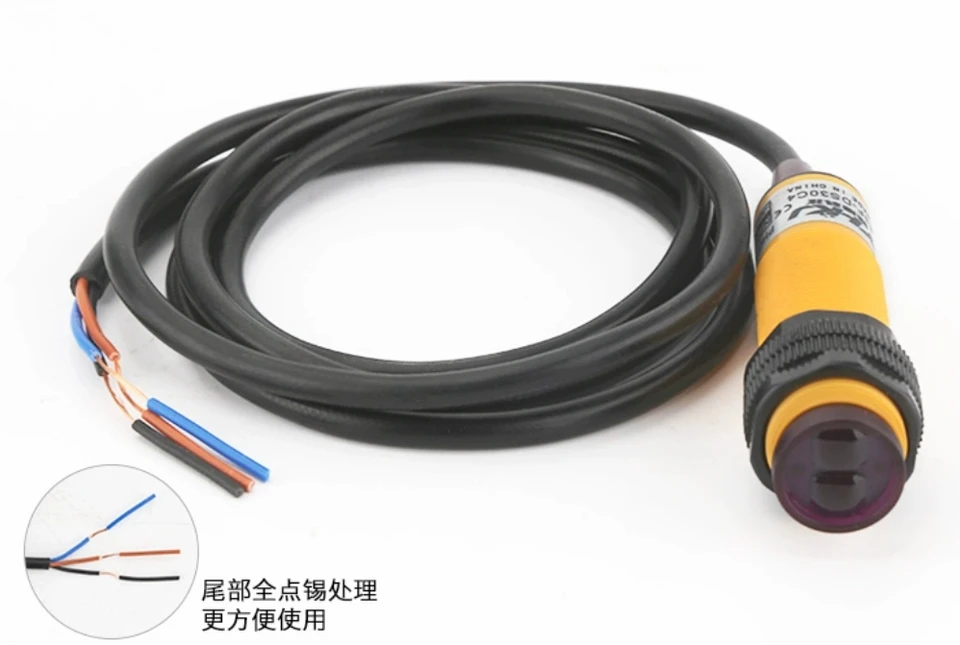 Spínač proxity Fotoelektrický snímač NPN PNP 7-30 cm Detekčný rozsah nastaviteľného fotoelektrického snímača