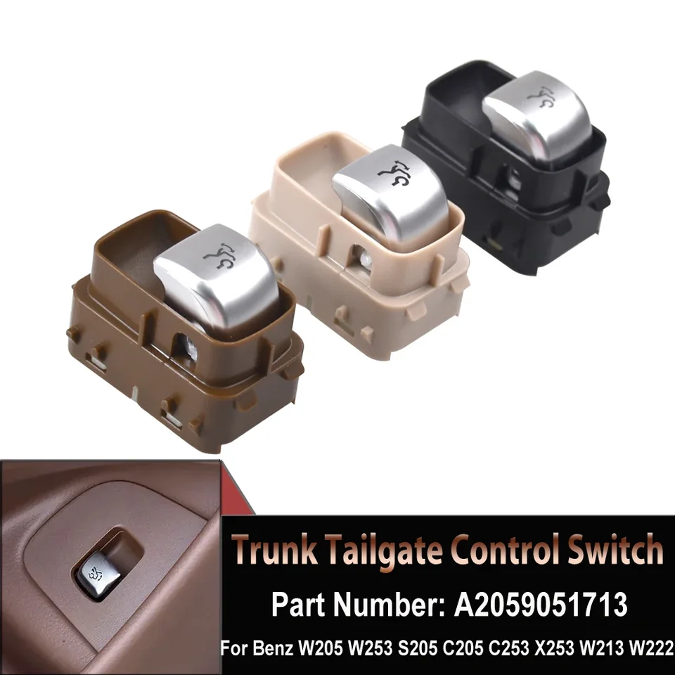 Spínač vydania Trunk Unlock uvoľňovanie Tailgate Trungte Spínač A2059051713 pre Mercedes Benz W205 W253 S205 C205 C253 X253 W213 W222