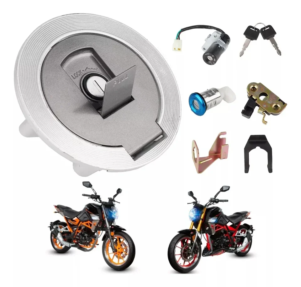 Spínač zapaľovania motocykla Palivový plynový uzáver Tank Lock Keys Set pre Vento Nitrox 200/Nitrox 250 2017 2018 2019 2020 2021 2022