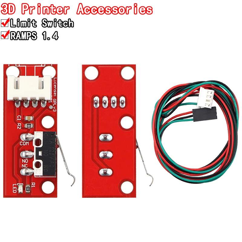 Spínače mechanických limitov koncového konca s 3 pin 70 cm káblom pre rampy 1.4 Spínač riadiacej dosky Priaznivého prepínača Príslušenstvo 3D Časti Časti