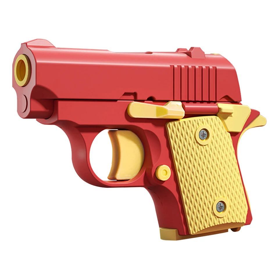 Spúšťač gumy BPA Free Realistic 3D Mini Toy Gun Compakt Veľkosť Neprestrešujúce guľky hračky hračky pre deti pre deti