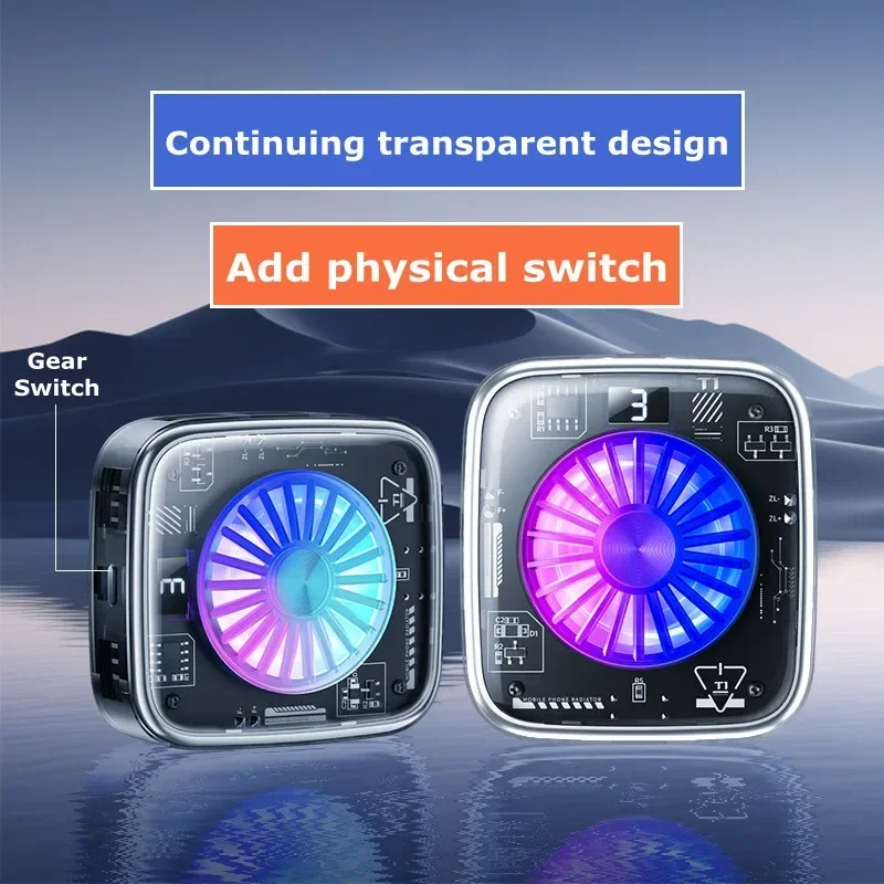 SR01PRO Rýchle chladenie Magnetický zadný klip 2 v 1 Semiconductor chladničko chladič mobilného telefónu PUBG Game Cooer pre iOS Android