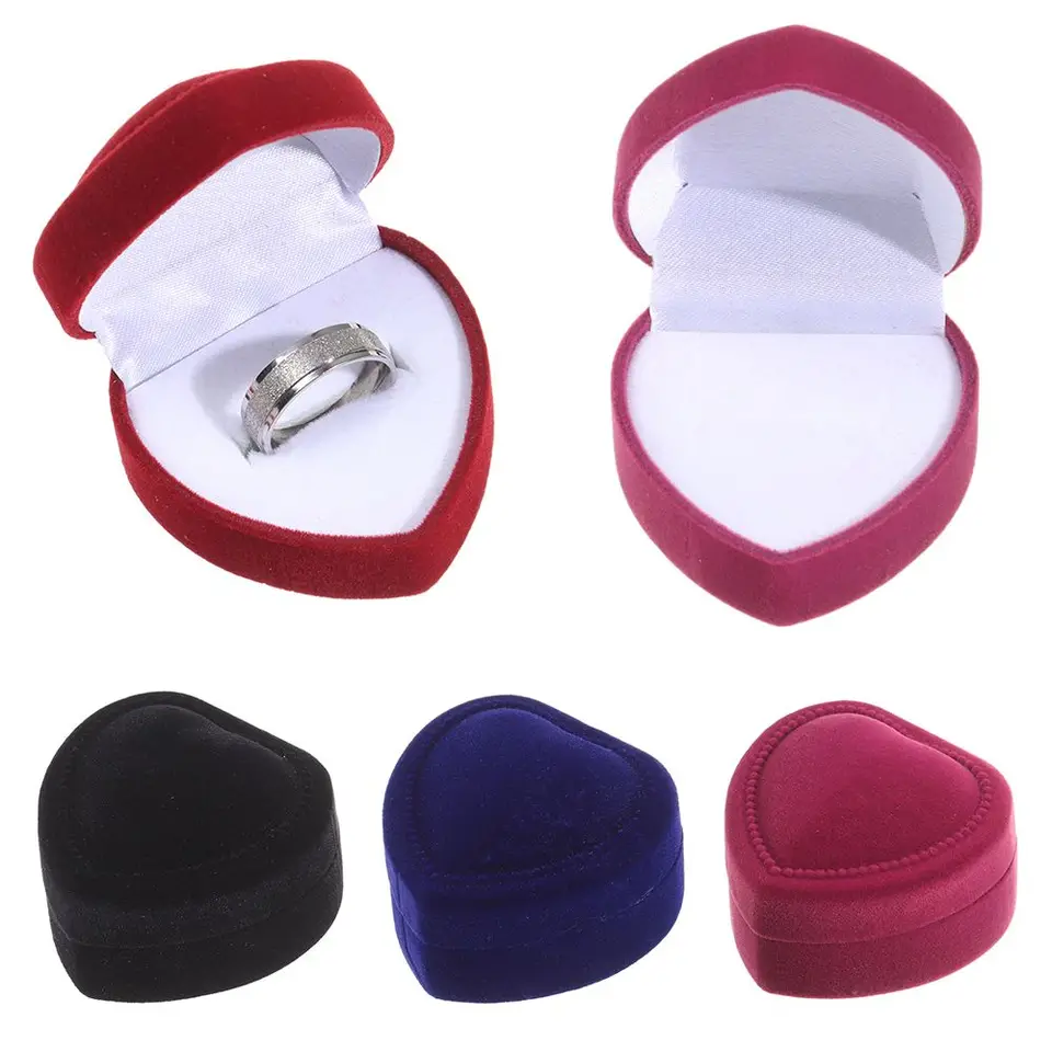 Srdce Velvet Ring Box Engage