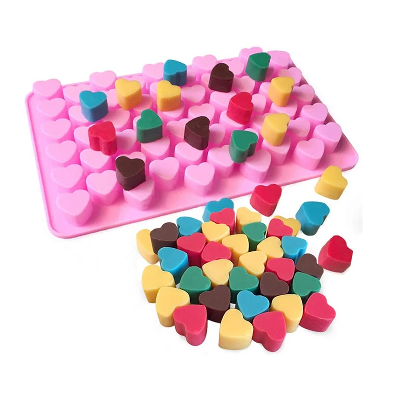 Srdcová forma na pečenie Mini vosk topí silikónová forma Láska tvar sladká čokoláda Valentín Candy želé mydlové mydlo na ľadovú kocku