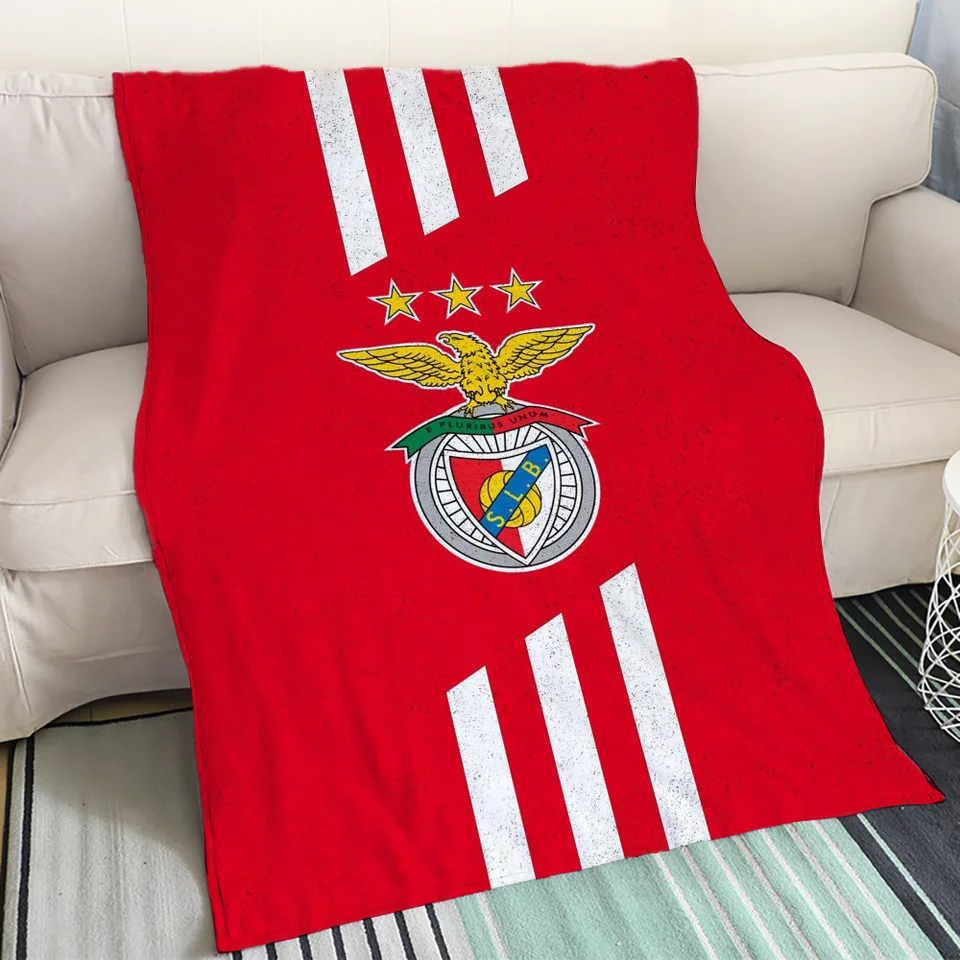 Ss.l. Benfica hodiť prikrývku pre pohovku luxusné hádzanie Prikrývky Futbalové nadýchané mäkké prikrývky King Veľkosť Cobija koleno zdriemnutie