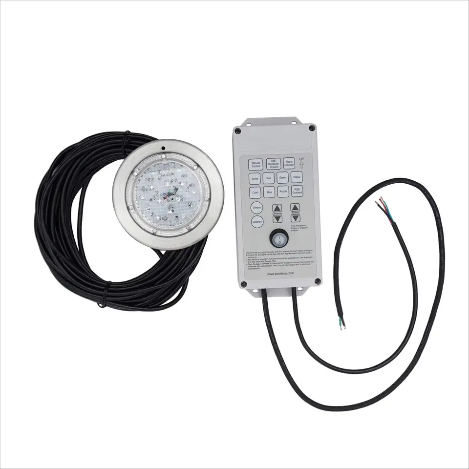 SS0650X 6 -palcová malá LED farba Ingrond Bazén/kúpeľné svetlo na mokré výklenky s 50 stôp (vrátane ovládača)