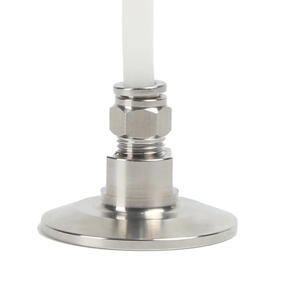 SS304 Pneumatický konektor trubice PC 4 mm-16 mm Tri svorka vzduchových tvaroviek TC25,2 mm-77,5 mm z nehrdzavejúcej ocele 304
