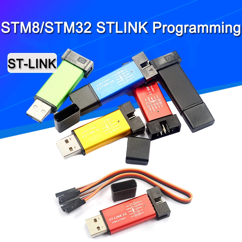 ST-LINK V2 Nový STLINK MINI STM8STM32 STLINK Simulator Stiahnutie programovania s obalom