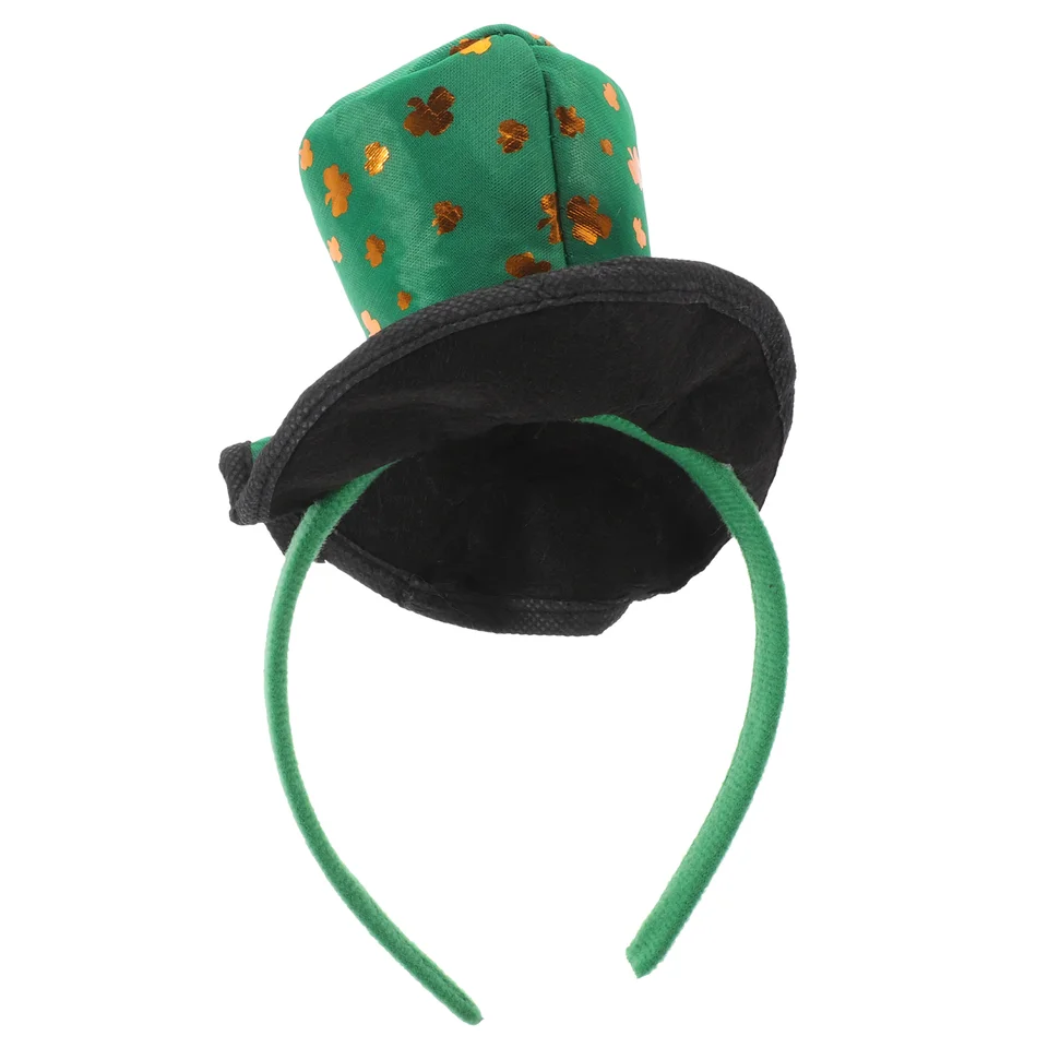 St Patrick Hat Shamrock Hair Hoops Head Band Svätý Patrick's Day Headdress Headdress pre ženy dekoratívne festival dievčatá