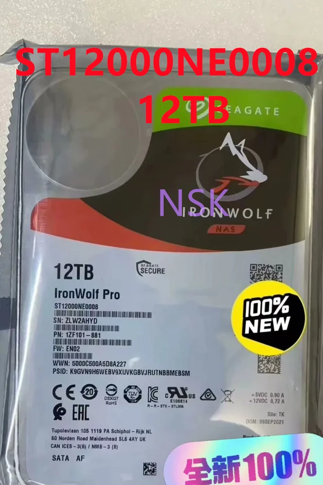 ST12000ne0008 pre Seagate Ironwolf Pro 12TB 7200RPM SATA 6GB/S 3,5 