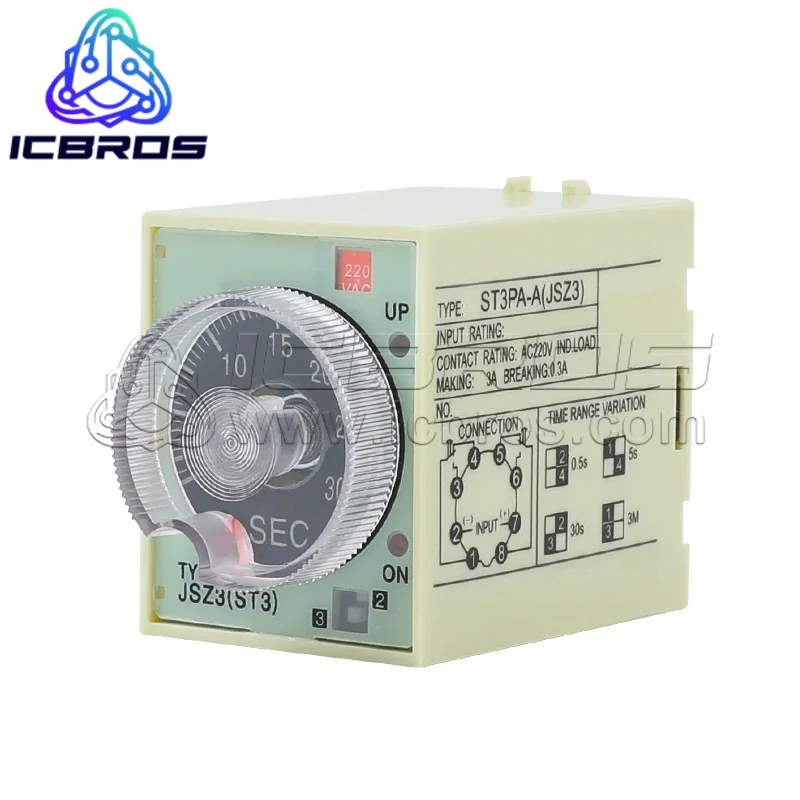 ST3PA Super ST3P Time Relay ST3PA-B ACD Plná séria AC220V ST3PC-B ST3PA-F ST3PA-E ST3PA-C ST3PA-D