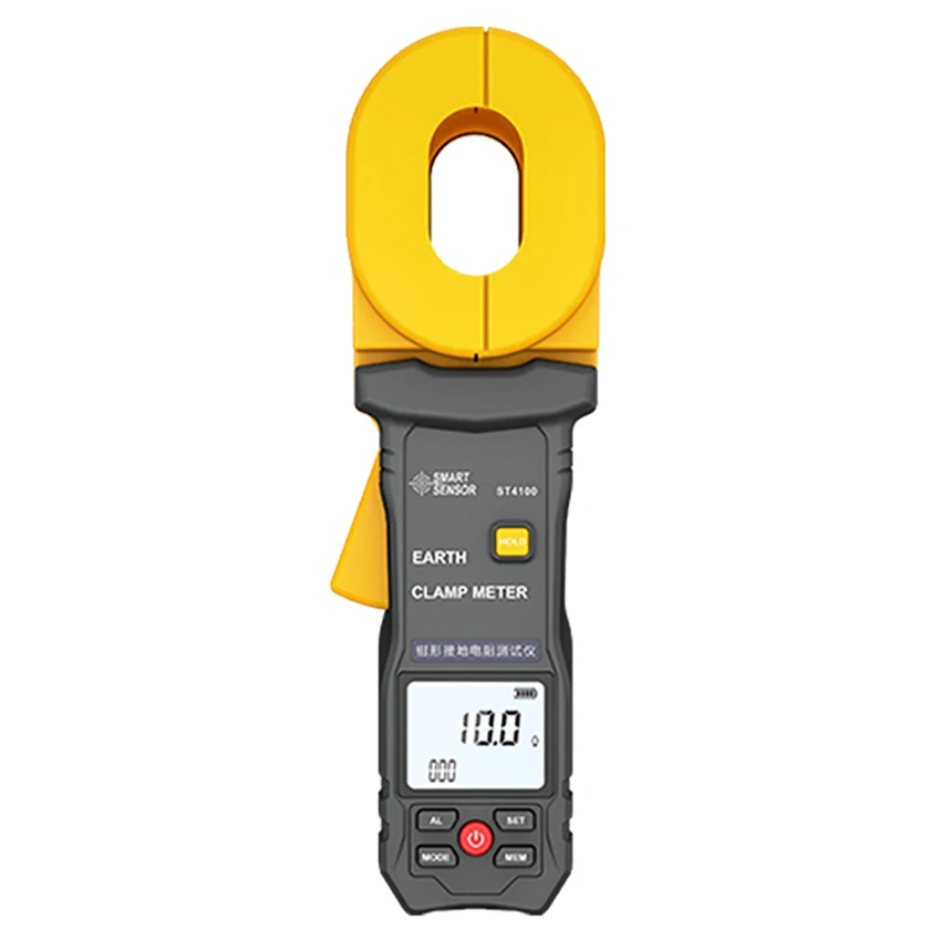 ST4100 DIGITÁLNE LCD CLAMP ZLOŽENIE ZLOŽENIA METEROVÝ ZLOŽENIE ZEMNÉHO ZARIADENIA ROZSAHOVÝ ROZSAH