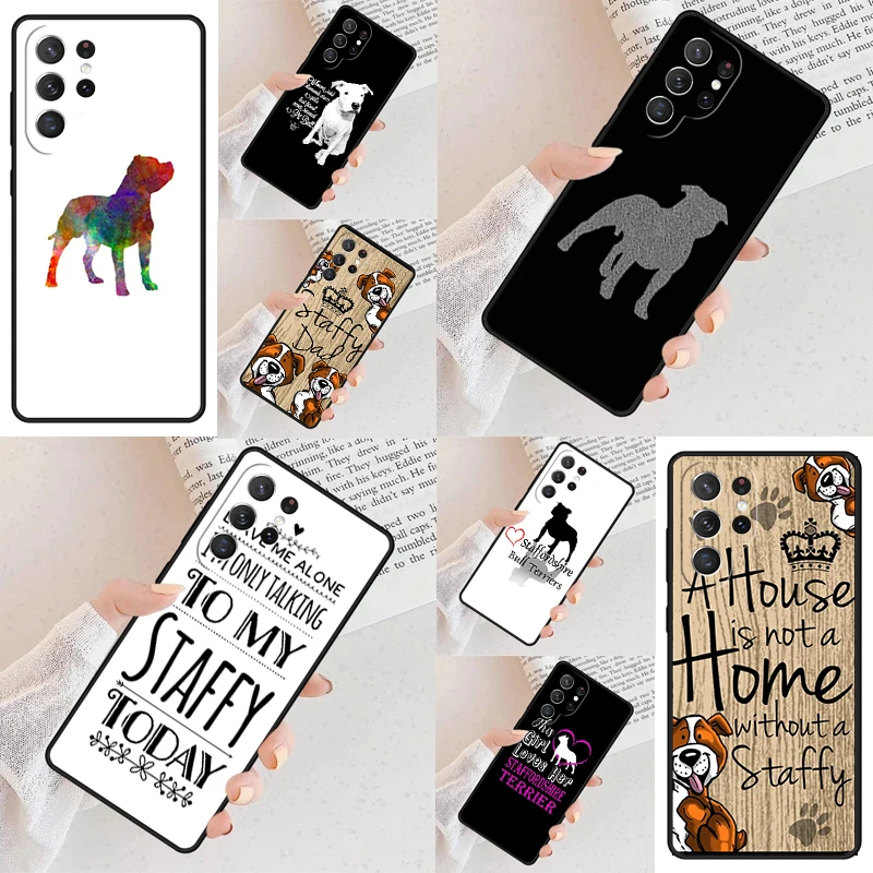 Staffordshire Bull Terrier Stafft Dog Telefón puzdro pre Samsung Galaxy S24 S23 S22 S21 Ultra S10 POZNÁMKA 10 PRO S20 plus Fe S9 Cover