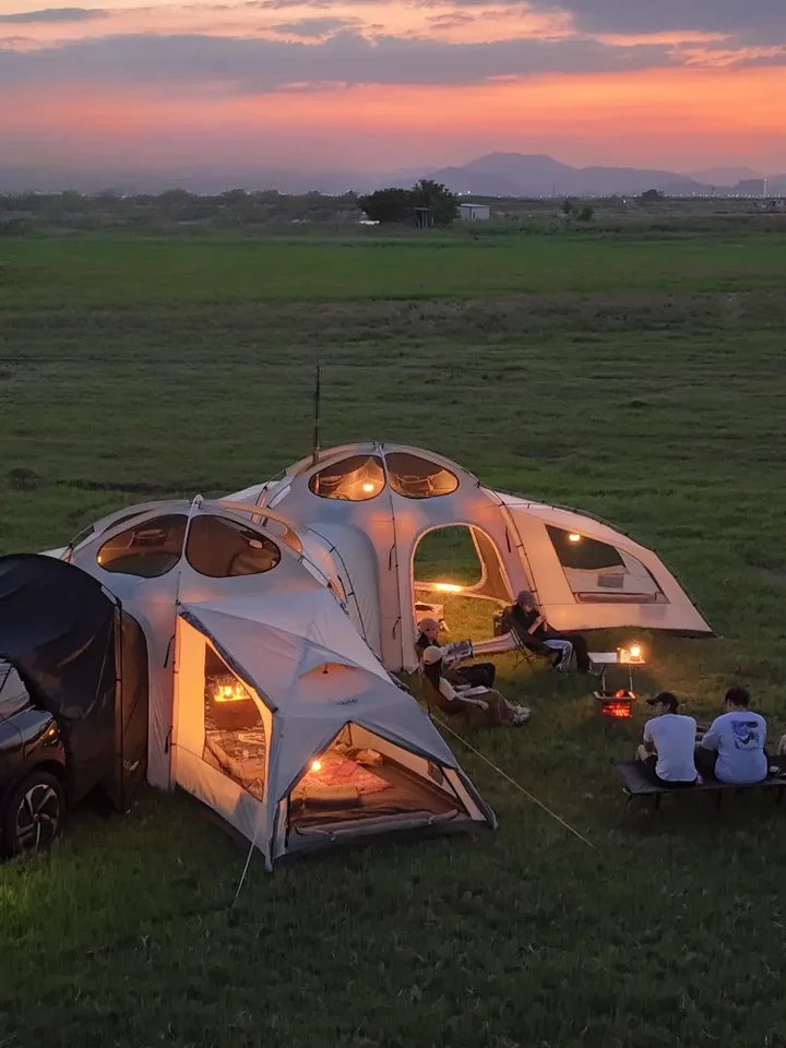 Stan Outdoor Camping Ball Stan môže byť zostrihaný modulárny stan v obývacej izbe s viacerými osobami