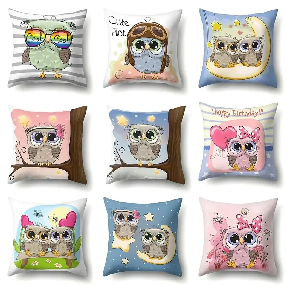 Star Moon Owl vankúš vankúši