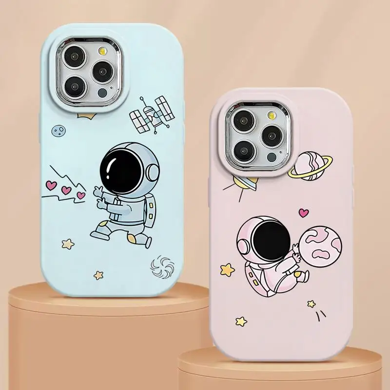 Star Space Astronaut Pase pre puzdro pre Apple iPhone 15 Pro Max 13 14 13 Pro 11 12 7 8 Plus x XS Max xr 14 plus silikónový mäkký TPU