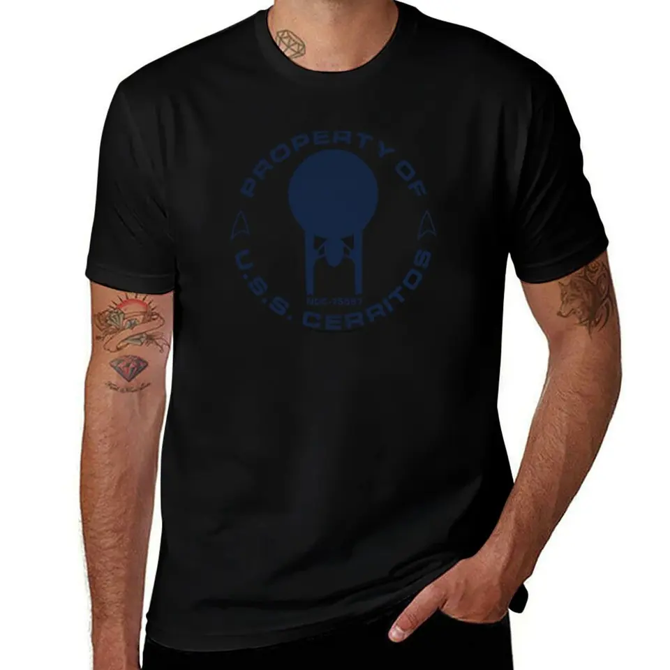 Star Trek: Dolné paluby majetok USS Cerritos Logo Logo Tričko New Edition Anime Tirs Tshir Plain Black T tričká Men